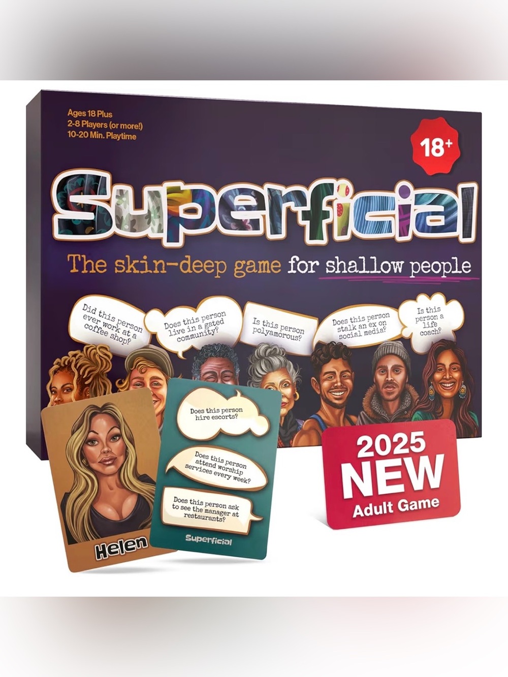 Superficial Adult Party Card Game - The Skin-Deep Hilarious Party Game New
